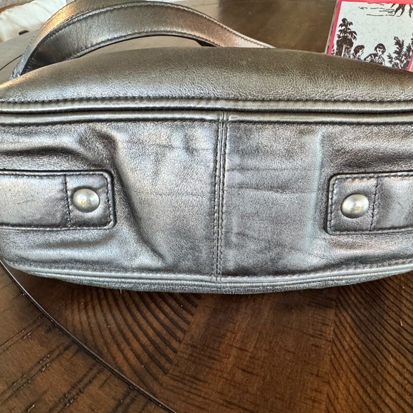 Coach Silver Leather Crossbody Bag - Picture 6 of 10